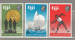 FIJI 1969 Pacific Games Sport Ships MNH(**) Mi 252-254  #34297 - Fiji (...-1970)