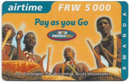 Rwanda - MTN RwandaCell - Pay As You Go, Musicians, Exp.21.09.2001, GSM Refill 5.000RF, Used - Rwanda