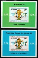 ZAIRE - 2 BLOCS N°3/4 ** (1978) Football : Argentina'78 - Neufs