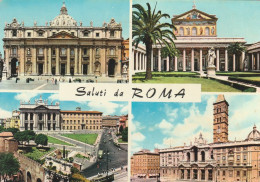 U4951 Saluti Da Roma - Panorama Vedute Multipla / Viaggiata 1959 - Multi-vues, Vues Panoramiques