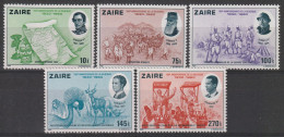 ZAIRE - N°1003/7 ** (1980) - Ongebruikt