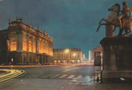 U4958 Torino - Piazza Castello - Notturno Notte Nuit Night Nacht Noche / Viaggiata 1977 - Piazze