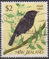 1986 Neuseeland ° Mi:NZ 932, Sn:NZ 769, Yt:NZ 896, Black Robin (Petroica Traversi), Vögel - Usados