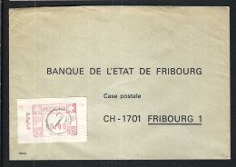 SUISSE:  LSC De Fribourg (FR) Intra Muros Avec Taxe "T" Sur étiquette D'affranchissement - Frankiermaschinen (FraMA)