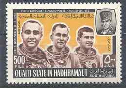 1967 Aden Qu'aiti State HADRAMAOUT  Michel 141 * Espace, Astronautes, 2ème Choix, Pli - Autres & Non Classés