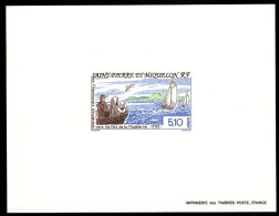 ST. PIERRE & MIQUELON(1993) Move To Magdalen Islands. Deluxe Sheet. Scott No 593. - Non Dentelés, épreuves & Variétés