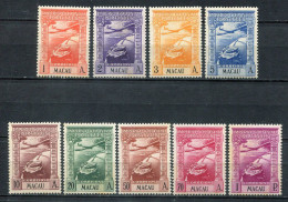 Macao 1938.  Yvert A 7-15 (Ref 2) See Two Images ** MNH. - Poste Aérienne