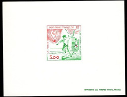 ST. PIERRE & MIQUELON(1991) Basque Sports. Deluxe Sheet. Scott No 571, Yvert No 547. Interesting! - Imperforates, Proofs & Errors