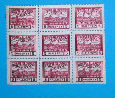 Timbre, BLOC DE 9, 1918, RADA MIEJSKA, MIASTO PRZEDBORZA, Poste Locale, HALERZY, 2 Scans, 5 - Blocs & Feuillets