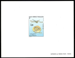 ST. PIERRE & MIQUELON(1992) Lake Darner Dragonfly (Aeshna Eremita). Yellow Pond Lily (Nuphar Variegatum). Deluxe Sheet. - Sin Dentar, Pruebas De Impresión Y Variedades