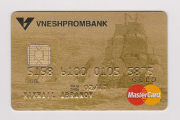 Vneshprombank  RUSSIA Sailing Ships Mastercard Gold Expired - Carte Di Credito (scadenza Min. 10 Anni)