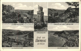 41600800 Oberwesel Rhein Gesamtansicht Ochensturm Burg Schoenburg Stiftskirche O - Oberwesel