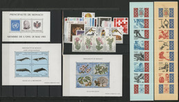 MONACO ANNEE COMPLETE 1993 COTE 147,70 € NEUFS ** MNH N° 1854 à 1914 Soit 59 Timbres. TB - Años Completos