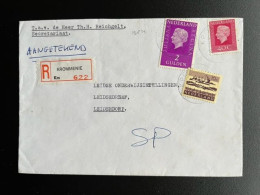 NETHERLANDS 1974 REGISTERED LETTER KROMMENIE TO LEIDERDORP 27-05-1974 NEDERLAND AANGETEKEND - Lettres & Documents