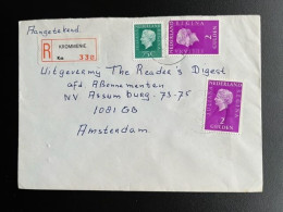 NETHERLANDS 1980 REGISTERED LETTER KROMMENIE TO AMSTERDAM 21-03-1980 NEDERLAND AANGETEKEND - Brieven En Documenten