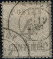 TIMBRE ALSACE LORRAINE 4c GRIS N° 3 OBLITERE PAR RARE CACHET FRANCAIS DE NANCY - Used Stamps