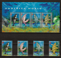 Singapore 2006 MiNr. 1535 - 1538 (Block 121) Singapur Marine Mammals Dolphins, Dugong  4v + S\sh  MNH** 11.80 € - Delfines