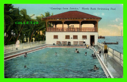 JAMAICA, B.W.I. - MYRTLE BANK SWIMMING POOL - ANIMATED WITH PEOPLES - PUB. BY A. DUPERLY & SON - - Giamaica