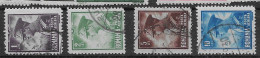 Rumania VFU 1930 32 Euros Rare Set Bluish Paper - Oblitérés