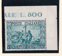 1951 Italia Italy Repubblica CRISTOFORO COLOMBO Serie MNH** SCOPERTA DELL'AMERICA, DISCOVERY OF AMERICA - Christopher Columbus