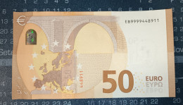 50 EURO FRANCE - E015 H5 - EB9999xxx (R) - UNC DRAGHI - 50 Euro