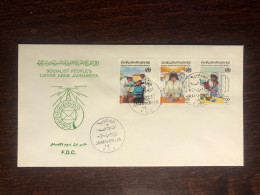 LIBYA  FDC 1985 YEAR WHO HOSPITAL HEALTH MEDICINE - Libia