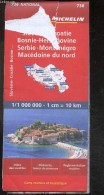 Slovenie, Croatie, Bosnie Herzegovine, Serbie, Montenegro, Macedoine Du Nord - Michelin - 736 National - 1/1000 000- Ind - Mapas/Atlas