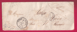 CAD TYPE 15 ARMEE D'ORIENT BUREAU A SIGNE CALVES  1855 POUR DIJON 1855 LETTRE - Army Postmarks (before 1900)