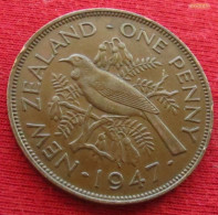 New Zealand 1 One Penny 1947 KM# 13 *V1T Nova Zelandia Nuova Zelanda Nouvelle Zelande - New Zealand