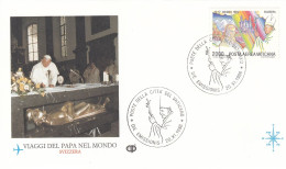 VATICAN Cover 1-71,popes Travel 1986 - Storia Postale