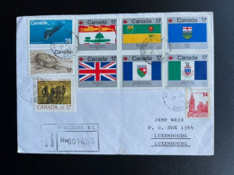 CANADA 1979 REGISTERED LETTER VANCOUVER TO LUXEMBURG 17-07-1979 - Storia Postale