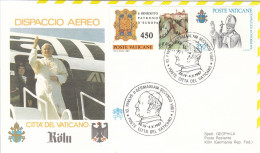 VATICAN Cover 1-98,popes Travel 1987 - Covers & Documents