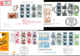 Allemagne Fédérale 4 Panneaux De Carnets Sur FDC. Série Courante - 1981-1990