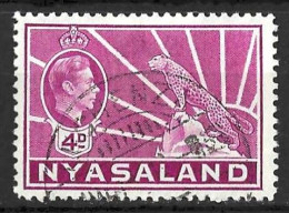 NYASALAND.....KING GEORGE VI..(1936-52..)..." 1938.."......4d.......SG135......CDS.......VFU.... - Nyassaland (1907-1953)