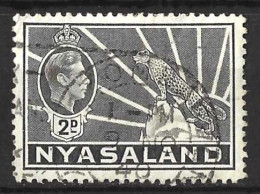 NYASALAND.....KING GEORGE VI..(1936-52..)...2 1938.."........2d.....SG133.....CDS.......VFU.... - Nyasaland (1907-1953)