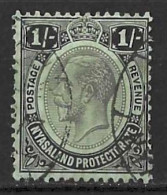 NYASALAND...KING GEORGE V..(1910-36...)...CROWN CA.......1/-........SG93........CDS.......USED... - Nyassaland (1907-1953)