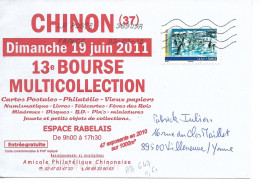 France 2011 - AA 647 - Oblitéré S/ Enveloppe Entière 02/2012 / Année Des Outre-mer : TAAF Manchots Sur La Banquise / # - Briefe U. Dokumente