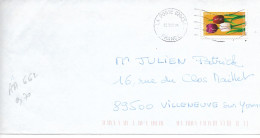 France 2012 - AA 662 - Oblitéré S/ Enveloppe Entière 10/2012 /FLEURS & Sentiments TULIPE, L'AMOUR - Storia Postale