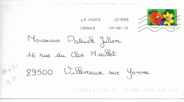 France 2012 - AA 670 - Oblitéré S/ Enveloppe Entière 06/2013 / FLEURS & Sentiments : La PENSEE  L' AFFECTION /   Lot B - - Cartas & Documentos