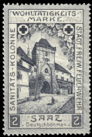 AUTRICHE / ÖSTERREICH Wohltätigkeits-Marke "SANITÄTS-KOLONIE STÄDT. FREIW. FEUERWEHR / SAAZ" Neuf/Ungebraucht -Ref.001 - Unused Stamps