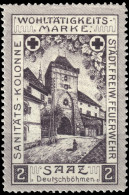 AUTRICHE / ÖSTERREICH Wohltätigkeits-Marke "SANITÄTS-KOLONIE STÄDT. FREIW. FEUERWEHR / SAAZ" Neuf/Ungebraucht -Ref.002 - Unused Stamps