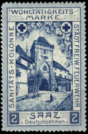 AUTRICHE / ÖSTERREICH Wohltätigkeits-Marke "SANITÄTS-KOLONIE STÄDT. FREIW. FEUERWEHR / SAAZ" Neuf/Ungebraucht -Ref.005 - Unused Stamps