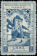 AUTRICHE / ÖSTERREICH Wohltätigkeits-Marke "SANITÄTS-KOLONIE STÄDT. FREIW. FEUERWEHR / SAAZ" Neuf/Ungebraucht -Ref.006 - Unused Stamps