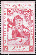 AUTRICHE / ÖSTERREICH Wohltätigkeits-Marke "SANITÄTS-KOLONIE STÄDT. FREIW. FEUERWEHR / SAAZ" Neuf/Ungebraucht -Ref.008 - Unused Stamps