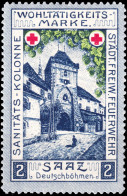 AUTRICHE / ÖSTERREICH Wohltätigkeits-Marke "SANITÄTS-KOLONIE STÄDT. FREIW. FEUERWEHR / SAAZ" Neuf/Ungebraucht -Ref.009 - Unused Stamps