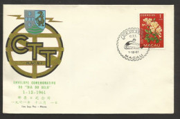 Macao Portugal Cachet Commémoratif Journée Du Timbre 1961 Macau Event Postmark Stamp Day - Lettres & Documents