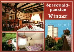 73761333 Straupitz Spreewaldpension Winzer Gastsstube Bootspartie Zimmer Storche - Straupitz