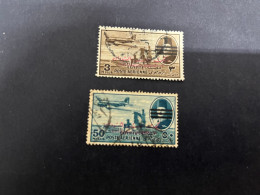 8-1-2024 (stamp) 2 Older Cancelled Stamp From Egypt (both With Over-print) - Usados