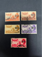 8-1-2024 (stamp) 5 Older Cancelled Stamp From Egypt (all With Military Over-print) - Gebraucht