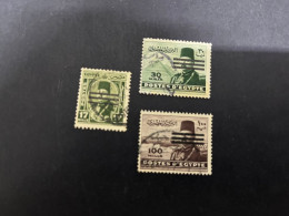 8-1-2024 (stamp) 3 Older Cancelled Stamp From Egypt (all With Military Over-print) - Usati